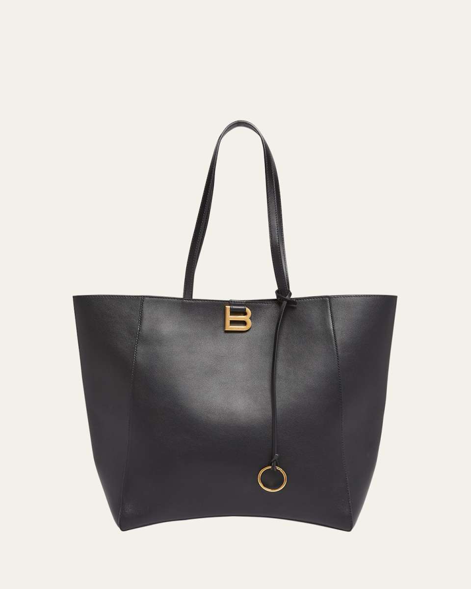 Hourglass Large Soft Leather Tote Bag